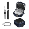 Kit Limpador para Fones e Capa Protetora Nerdcase para Galaxy Buds 4, Buds 4 Pro, Silicone Premium Resistente, Azul