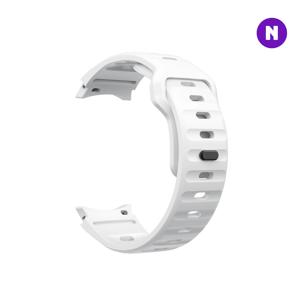 Pulseira 20mm entre Pinos para Samsung Galaxy Watch, Silicone, Branco