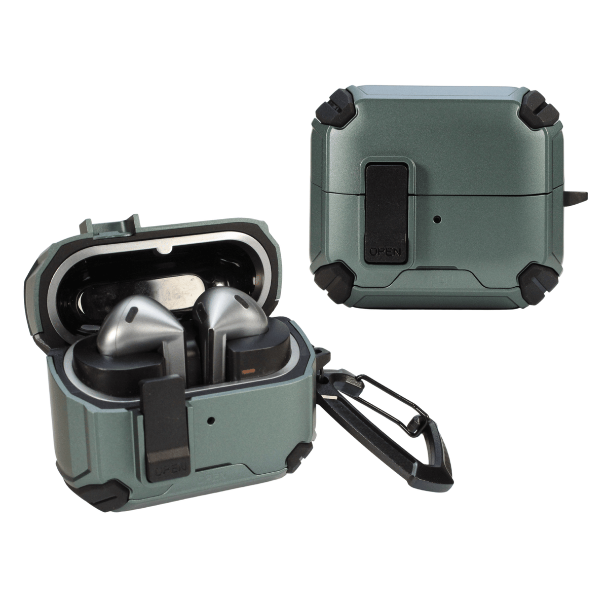 Capa Protetora de Silicone Nerdcase para Samsung Galaxy Buds 3, Buds 3 Pro, Buds3 Fe, Airtrek Verde Cintilante