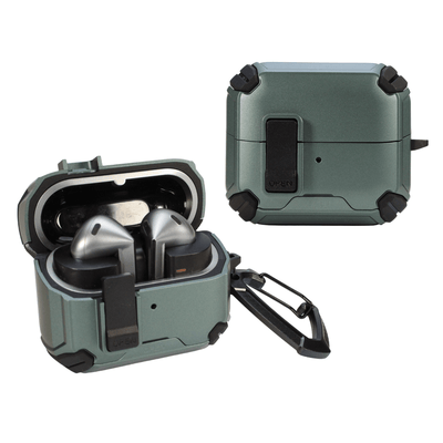 Capa Protetora de Silicone Nerdcase para Samsung Galaxy Buds 3, Buds 3 Pro, Buds3 Fe, Airtrek Verde Cintilante