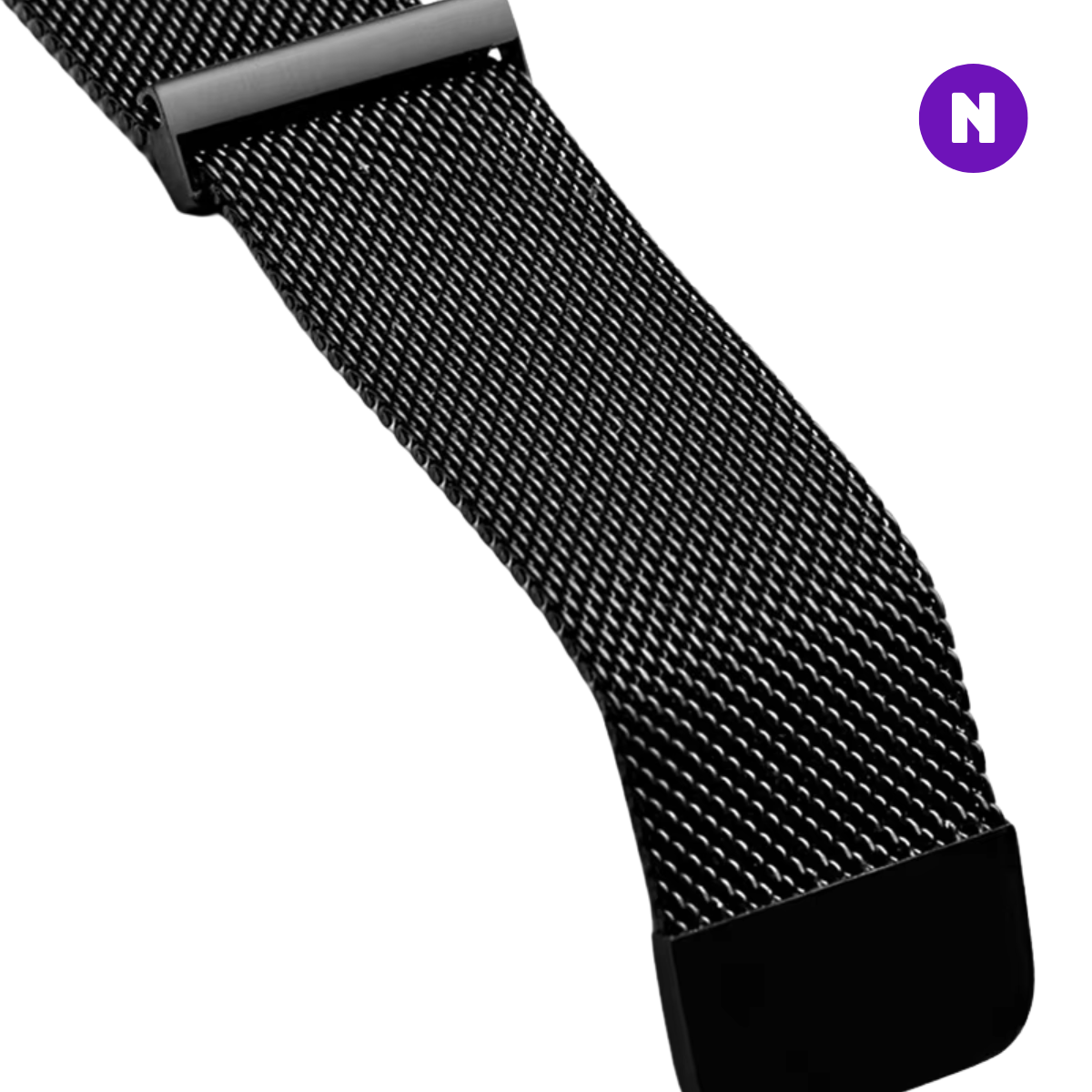 Pulseira 20mm entre Pinos para Samsung Galaxy Watch, Metal, Preto