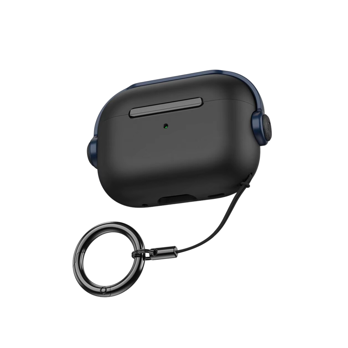 Case Music para AirPods 4, Preta com detalhe Azul