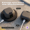 Kit Limpador para Fones e Capa Protetora Urban Nerdcas para Samsung Galaxy Buds 4, Cinza, Com Suporte Adaptado