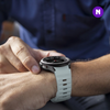 Pulseira 20mm entre Pinos para Samsung Galaxy Watch, Silicone, Cinza