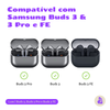 Kit Limpador para Fones e Capa Protetora Luxe Nerdcase para Samsung Galaxy Buds 3, Buds Pro 3, Buds3 FE, Caramelo