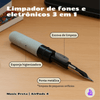 Kit Limpador para Fones e Capa Protetora de Silicone Nerdcase para AirPods 4, Music Preta