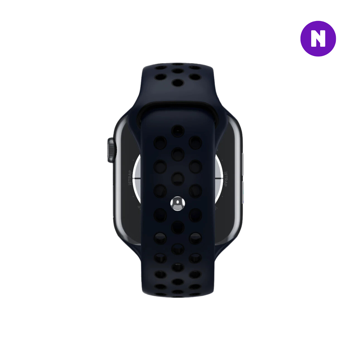 Pulseira 42/44/45/49mm para Apple Watch, Azul Marinho/Preto