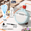 Kit Limpador para Fones e Capa Protetora de Silicone Nerdcase para AirPods 4, Raquete Azul