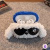 Kit Limpador para Fones e Capa de Pelúcia Nerdcase para AirPods Pro 1 e 2, Cachorro Beanie