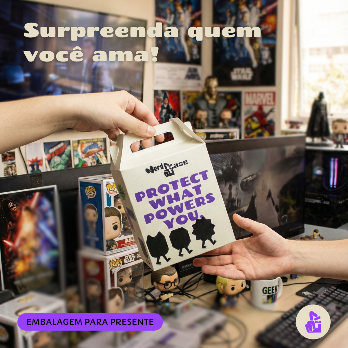 Embalagem para Presente Nerdcase