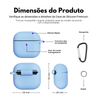 Capa Protetora Nerdcase de Silicone Premium, Compatível com AirPods 4, Cinza