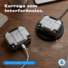 Kit Limpador para Fones e Capa Protetora Compatível com AirPods Pro 3, Formato Mala de Viagem, Cinza