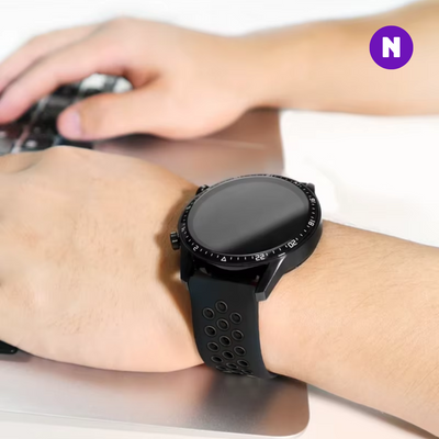 Pulseira 20mm entre Pinos para Samsung Galaxy Watch, Preto