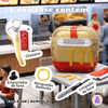 Kit Limpador pata Fones e Capa Protetora de Silicone Nerdcase para AirPods 4, Fast Food
