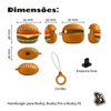 Capa Protetora Nerdcase para Samsung Galaxy Buds 3, Buds 3 Pro, Buds 3 Fe, Silicone, Hamburguer
