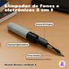 Kit Limpador para Fones e Capa de Pelúcia Nerdcase para AirPods 4, Cachorro Beanie Brown